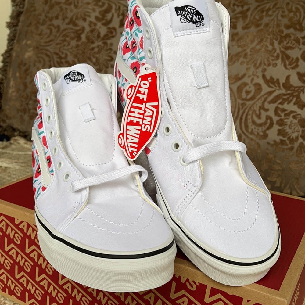 Vans Sk8-Hi Flowers True White Men’s - Picture 8 of 16